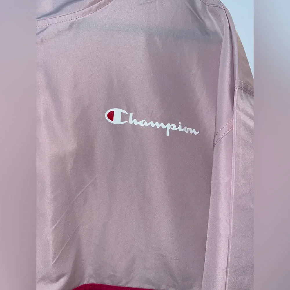 Champion Packable Colorblock Windbreaker Jacket. 2 Tone Pink NWOT - Picture 12 of 16